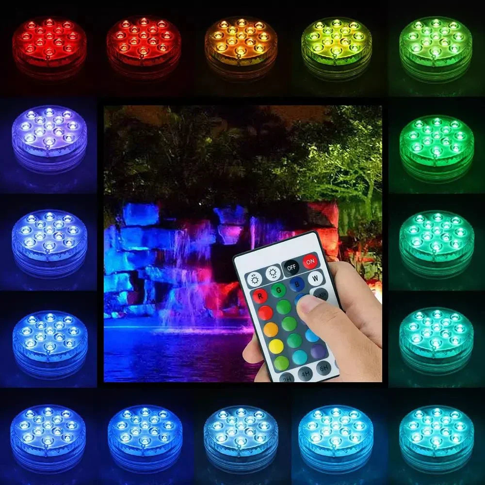🔥 PROMOCIÓN + ENVÍO GRATIS | Luces LED RGB para piscina con control remoto